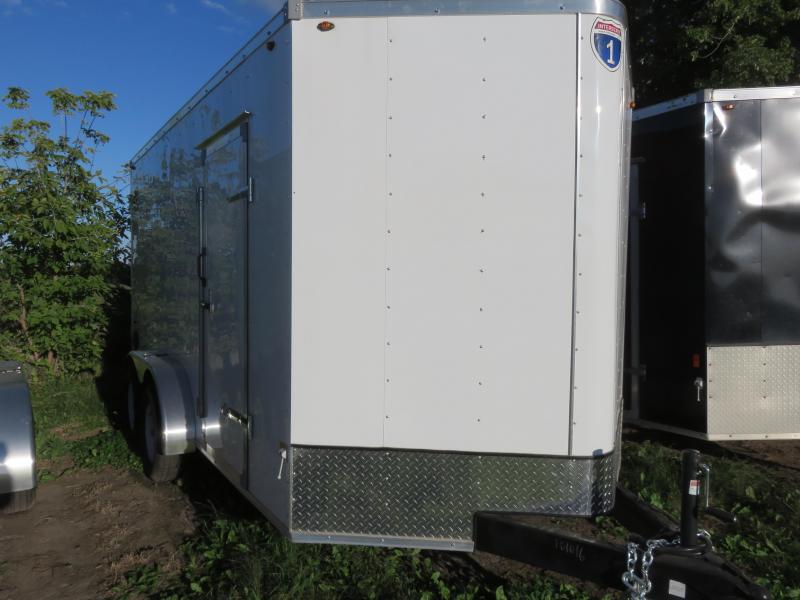 2020 Interstate 7x14 Enclosed Cargo Trailer-White with Barn Doors 2020 Interstate 7x14 Enclosed Cargo Trailer-White with Barn Doors