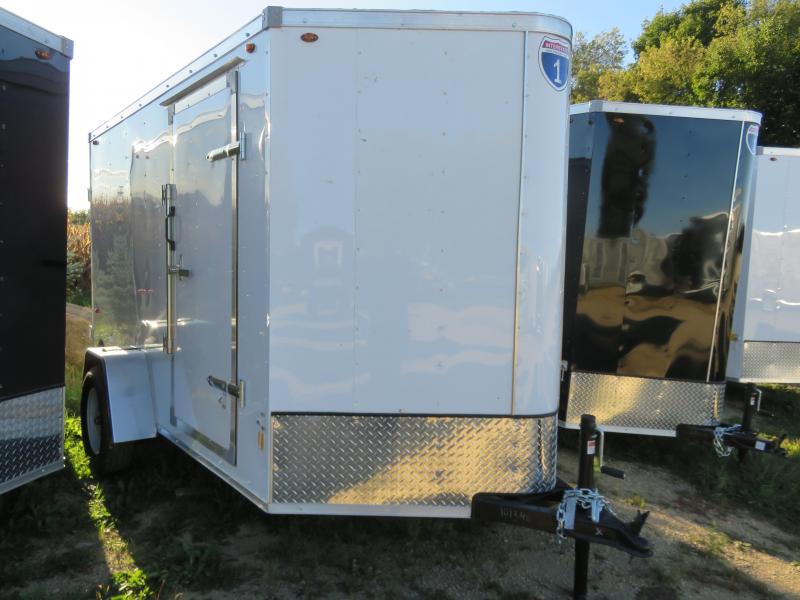 2021 Interstate 6x10 Enclosed Cargo Trailer-White with Barn Doors 2021 Interstate 6x10 Enclosed Cargo Trailer-White with Barn Doors