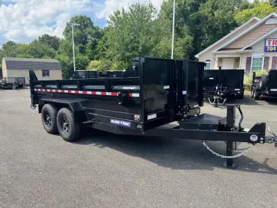 2026 Sure-Trac 7x14 HD LOW PROFILE TELESCOPIC DUMP 14K