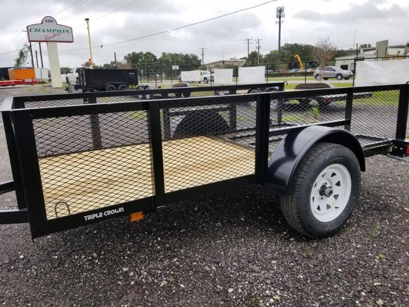 Triple Crown Trailers 5x10x24" SA Mesh Sides Utility Trailer Triple Crown Trailers 5x10x24" SA Mesh Sides Utility Trailer