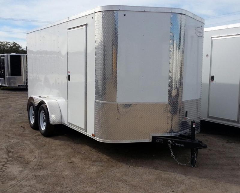 Arising 7x14x7' White Enclosed Cargo Trailer Motorcycle trailer Storage Arising 7x14x7' White Enclosed Cargo Trailer Motorcycle trailer Storage