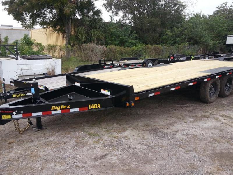 Big Tex 8.5 x 20' Deckover Equipment Trailer with Slide in Ramps Big Tex 8.5 x 20' Deckover Equipment Trailer with Slide in Ramps