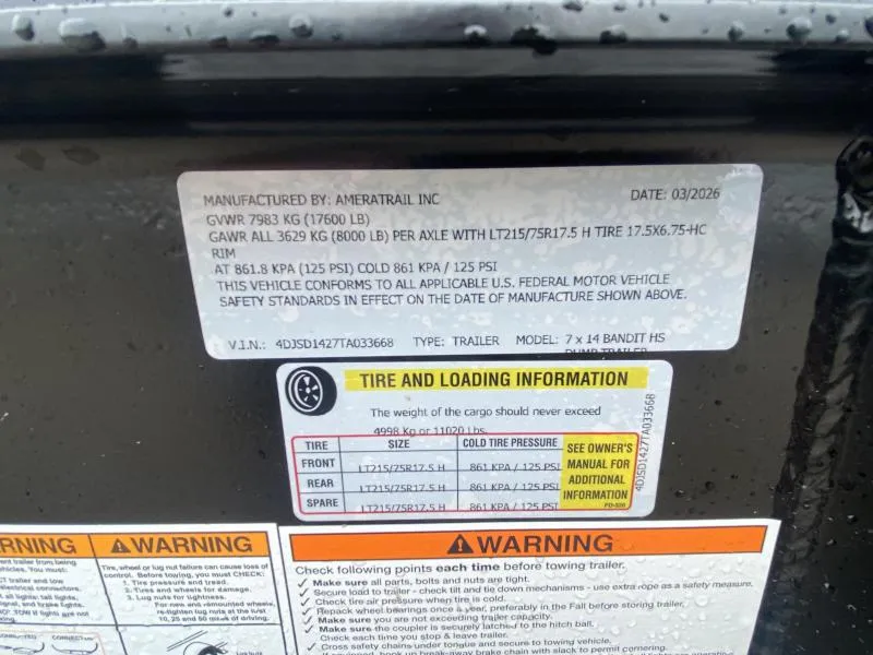 new Dump Trailers Bandit Trailers  for sale, in Tampa, FL Thumbnail 8