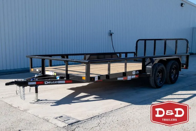 2026 Delco Trailers 16 Ft Pipe Top Utility Trailer 