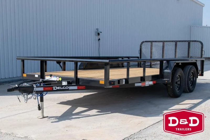 2026 Delco Trailers 16Ft Pipe Top Utility Trailer