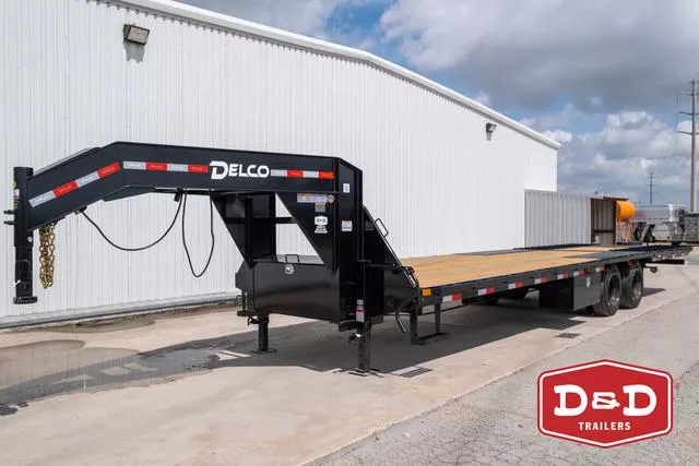 2026 Delco Trailers 30 Ft Flatbed Hydraulic Trailer 