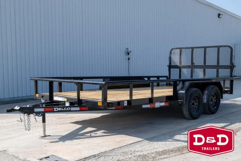 2026 Delco Trailers 16Ft Pipe Top Utility Trailer