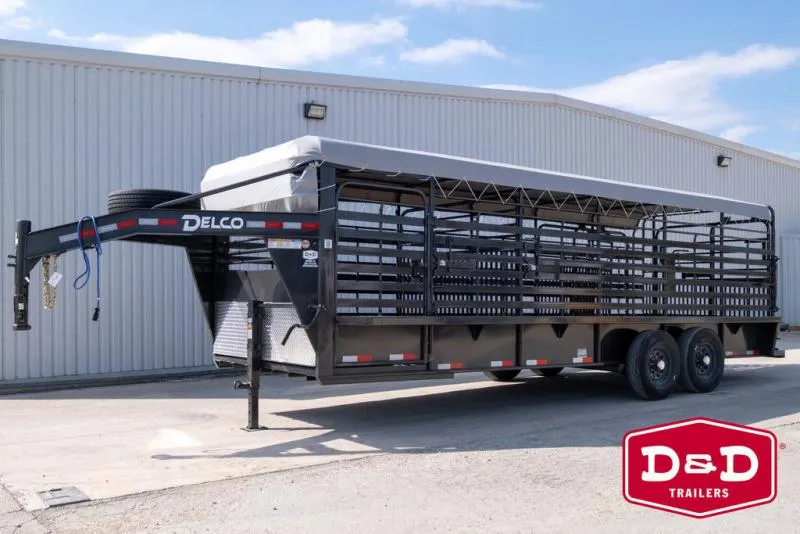 2026 Delco Trailers 24 Ft Bar Top Stock Trailer 