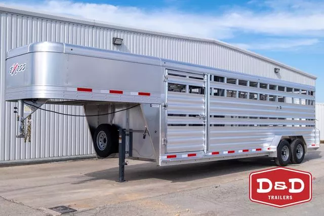 2026 Exiss 24 Ft Aluminum Stock Trailer