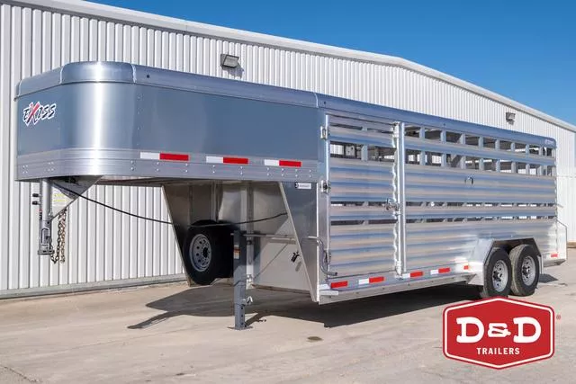 2026 Exiss 20 Ft Aluminum Stock Trailer