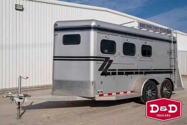 2021 Bruton Trailers 3 Horse Easy Pull Trailer 