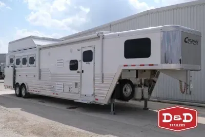 2026 Cimarron Trailers 4 Horse Side Load with Slide Living Quarters Trailer