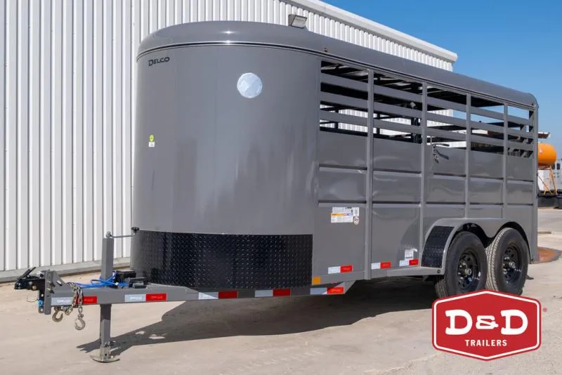 2026 Delco Trailers 16 Ft Stock Trailer 