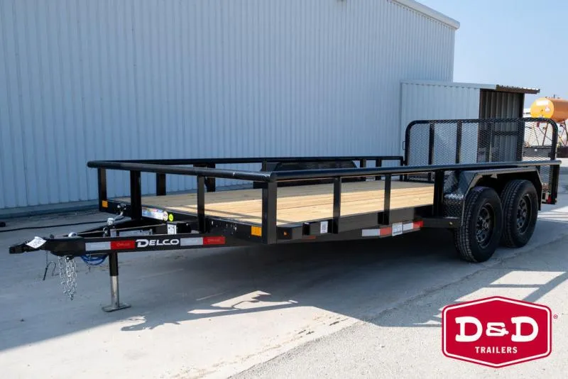 2026 Delco Trailers 16Ft Pipe Top Utility Trailer 