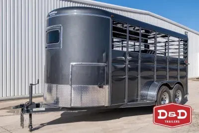 2026 Calico Trailers 17 Ft 2 Horse Stock Combo Trailer 