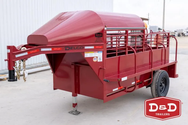2026 Delco Trailers 8Ft Mini Half Top Stock Trailer