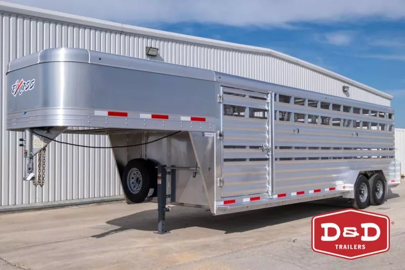 2026 Exiss 24 Ft Aluminum Stock Trailer