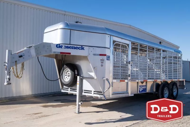 2026 Gooseneck 20 Ft Aluminum Stock Trailer 