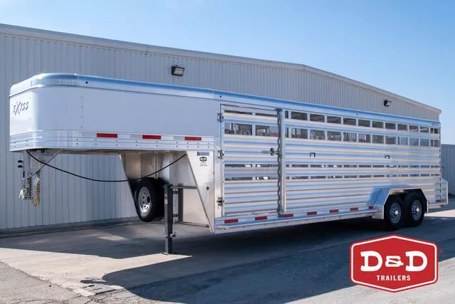 2026 Exiss 24 Ft Aluminum Stock Trailer 