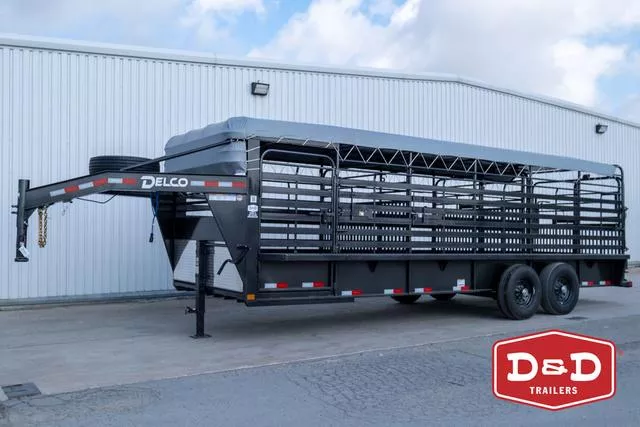 2025 Delco Trailers 24 Ft Canvas Top Stock Trailer 