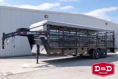 2026 Delco Trailers 24 Ft Bar Top Stock Trailer 