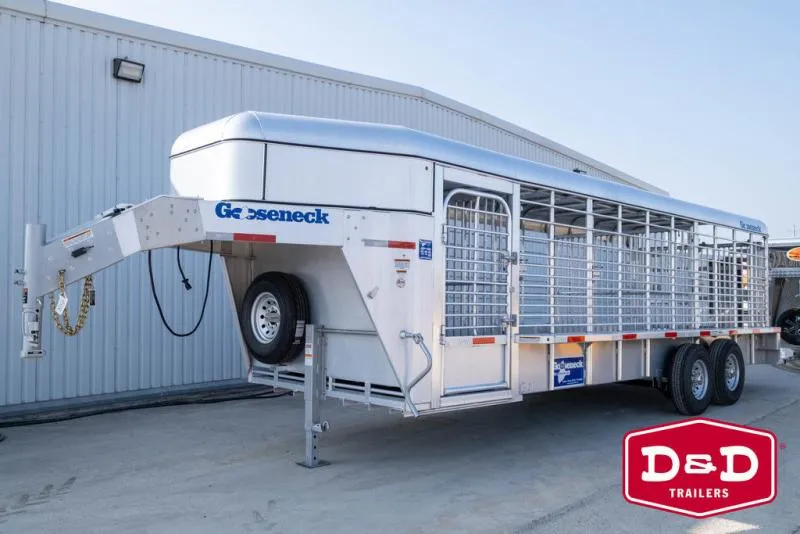 2026 Gooseneck 24Ft Aluminum Stock Trailer 