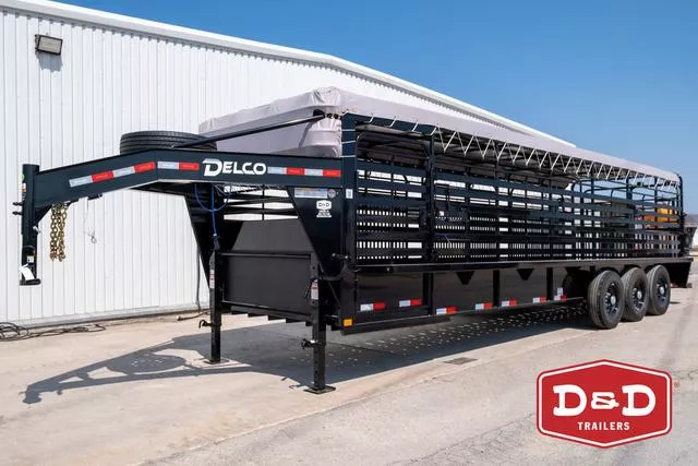 2025 Delco Trailers 28 Ft Bar Top Stock Trailer 