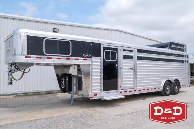2026 Elite Trailers 5 Horse Trainer Trailer 