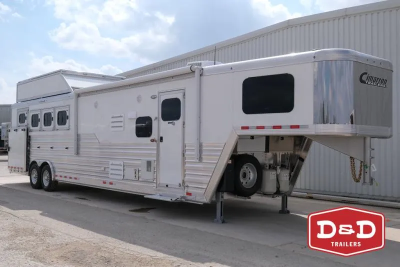 2026 Cimarron Trailers 4 Horse Side Load With Slide Living Quarters Trail 