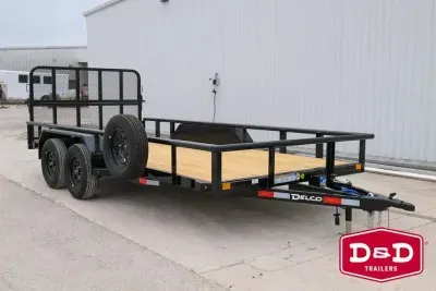 2026 Delco Trailers 16 Ft Pipe Top Utility Trailer