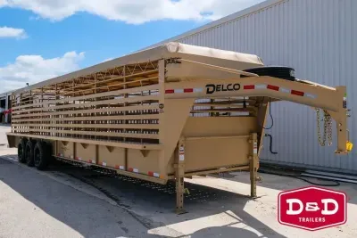 2026 Delco Trailers 32 Ft Bar Top Stock Trailer 