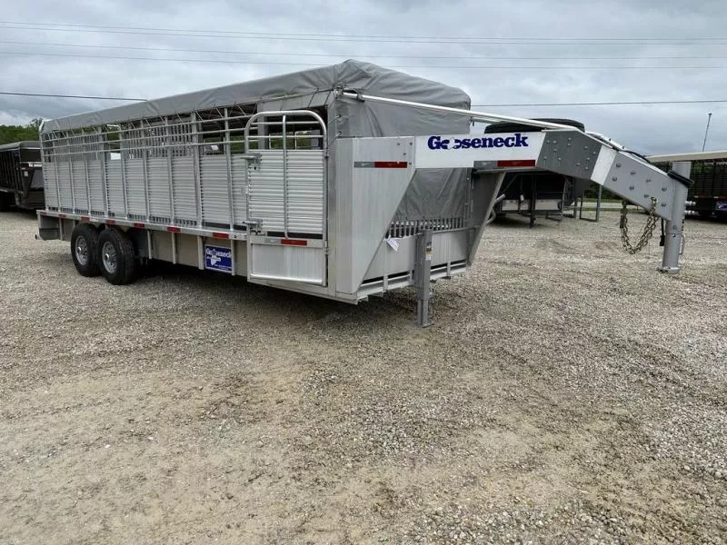 2024 Gooseneck Aluminum Stock Trailer 24'