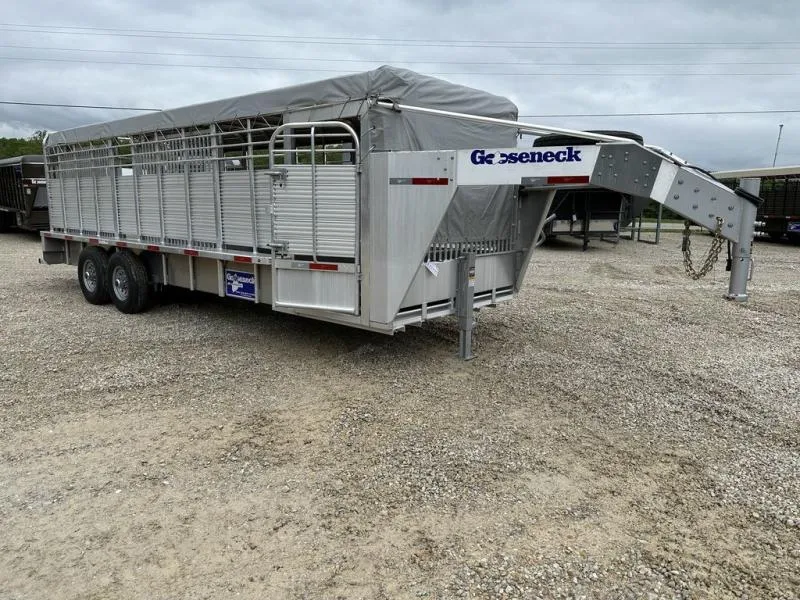 2024 Gooseneck Aluminum Stock Trailer 24'