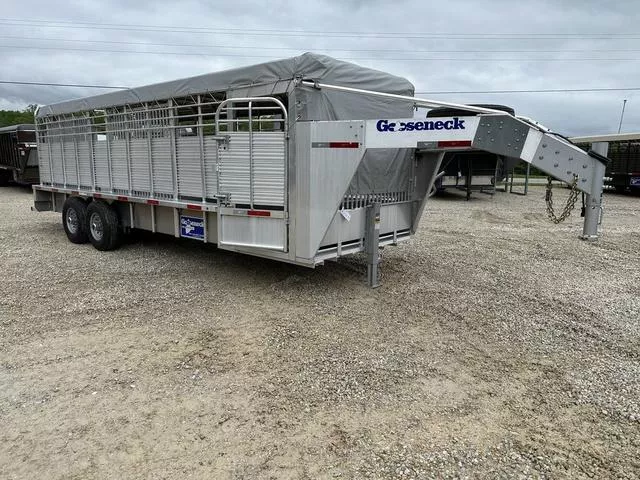 2024 Gooseneck Aluminum Stock Trailer 24' 