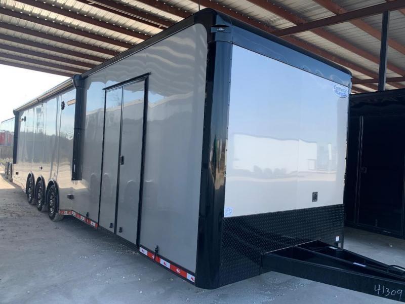 34 ENCLOSED RACE TRAILER ELECTRIC AWNING AND WHEEL WELL Enclosed Car Hauler / Racing Trailer