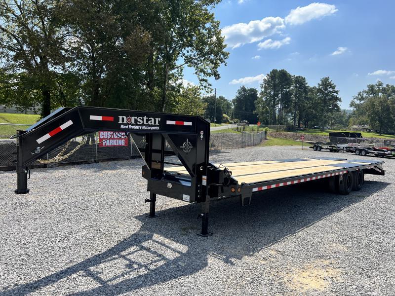 32 NORSTAR IRON BULL EQUIPMENT TRAILER TANDEM DUAL Deckover Trailer