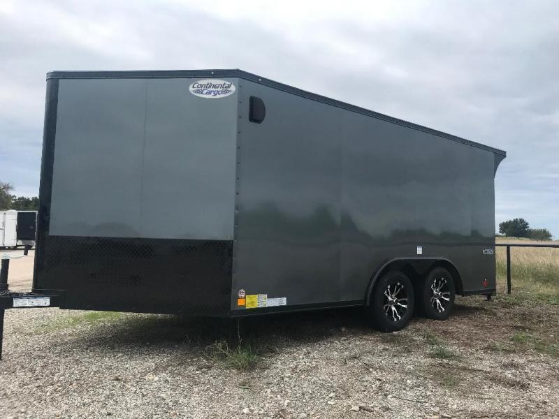 MOTORCYCLE TRAILER 8.5x16+ 3 V  7 ft  interior   BLACKED OUT trim ENCLOSED  Motorcycle Trailer