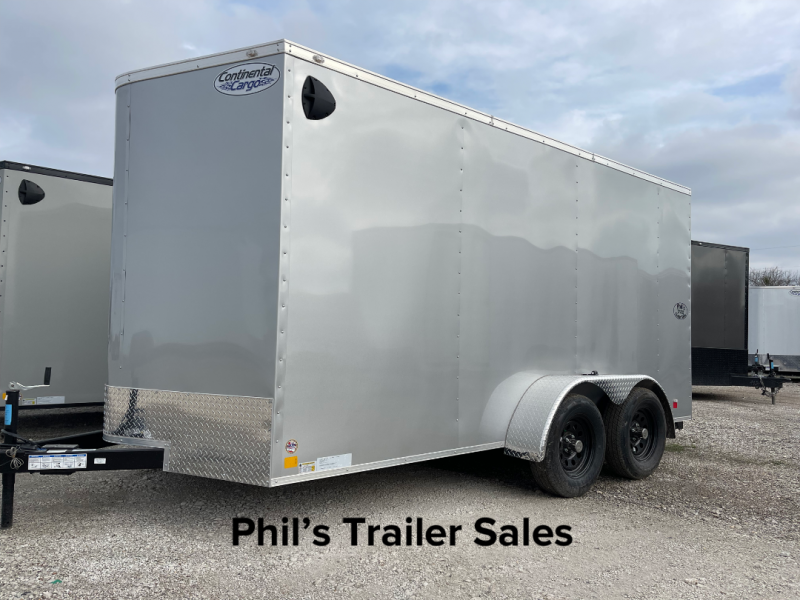  Continental Cargo 7X16 + V NOSE DELUXE  Enclosed Cargo Trailer