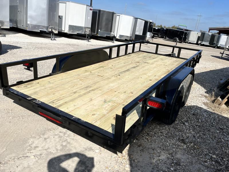 UTILITY TRAILER 77X16 TUBE TOP  WITH RAMPS   Flatbed TrailerS