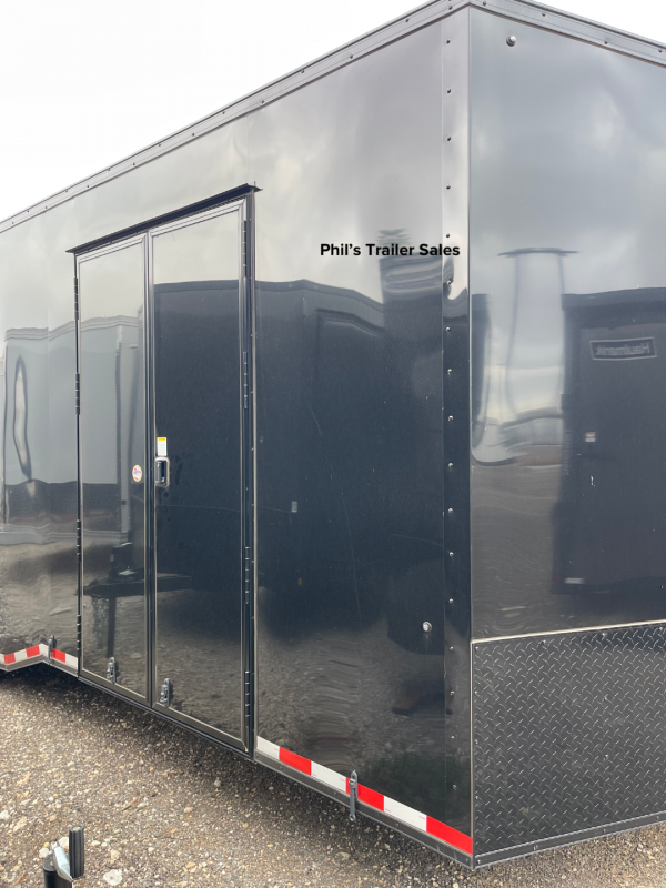 Pace American 24' + V NOSE ENCLOSED TRAILER 12 K TORSION AXLE RATING