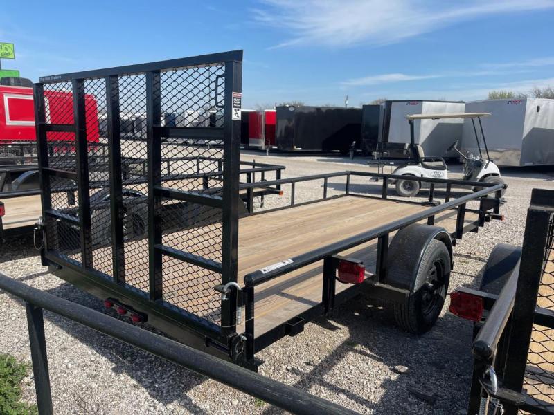 Top Hat Trailers UTILITY TRAILER 77X14 REAR 4'  GATE   FLATBED TRAILER  Utility Trailer