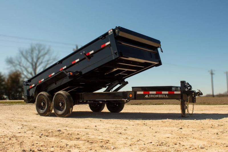 Iron Bull 83x14 DUMP TRAILER POWDER COATED WITH TARP AND RAMP 