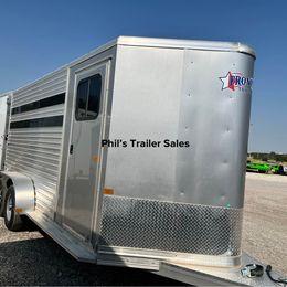 FRONTIER  3 HORSE SLANT TRAILER ALUMINUM HORSE TRAILER  Stock / Stock Combo Trailer