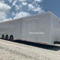  34 ' Continental Cargo WHITE OUT  ELECTRIC AWNING WHEEL WELL CABINET AUTOMASTER Car / Racing Trailer / ENCLOSED