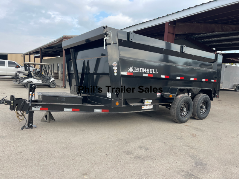 IRON BULL 14 TELESCOPIC  DUMP  4' SIDE WALLS DUMP TRAILER Dump Trailer