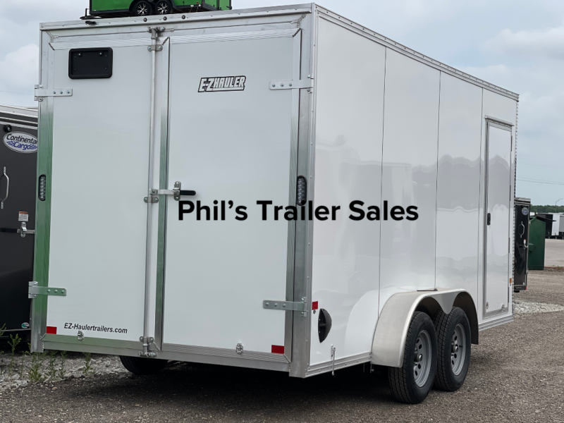  7X16 7'1" INTERIOR REAR DOUBLE DOORS   ALL ALUMINUM ENCLOSED TRAILER ONLY 1540 LBS Enclosed Cargo Trailer 