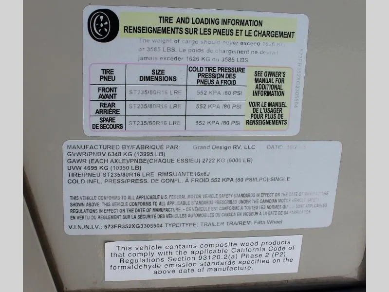 used Travel Trailers Grand Design RV Reflection for sale, in Decatur, IN Thumbnail 30