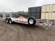 2025 N&N 7x22 15K Galvanized Equipment Trailer w/Stand-Up Ramps, Spare Tire & Mount