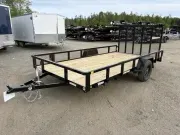 2026 Sure-Trac 7x14 3K Tube Top Utility Trailer w/ Spare Tire Mount & Fold-Flat Ramp