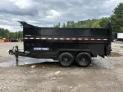 2026 Sure-Trac 7x14 Powder Coated 14K Heavy Duty Low Profile Dump Trailer w/4’ High Sides